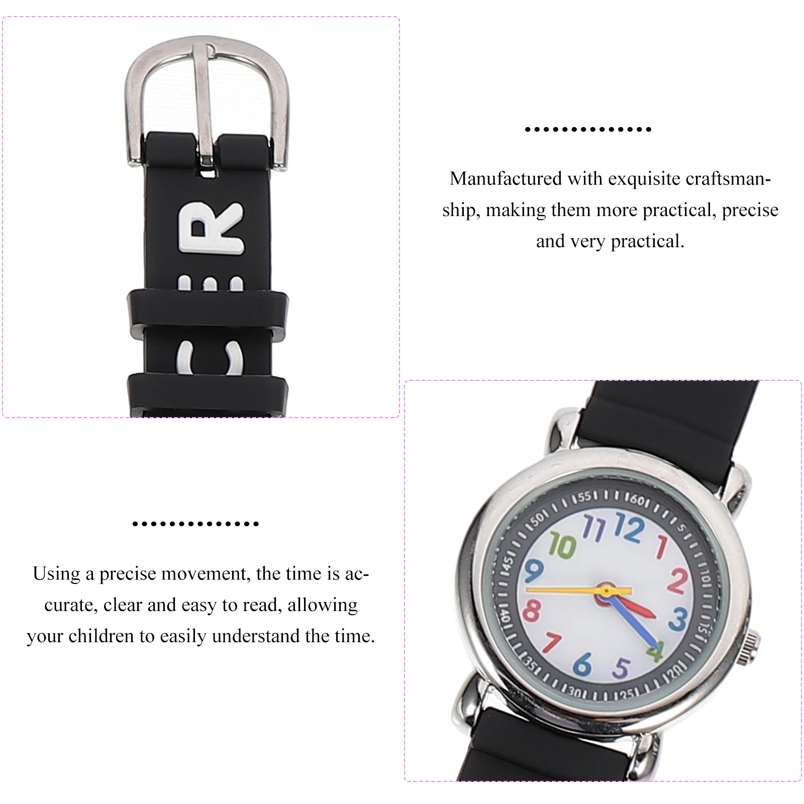 

Adorable 3D Cartoon Football Watch Large Dial Design Easy Time Reading Adjustable Wristband Durable Gift Student