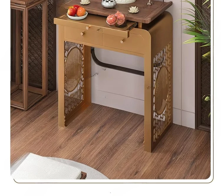 New Chinese Light Luxury Offering Table Incense Case Household Buddha Offering God of Wealth Xuanguantai Case