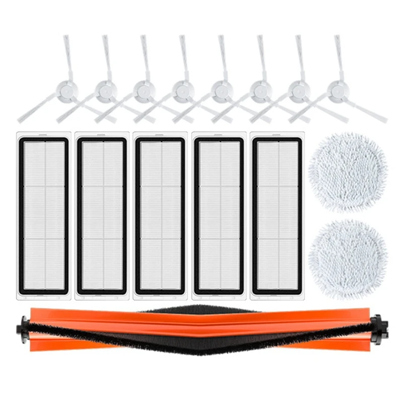 مرشح فرشاة الجانب الرئيسي وملحقات استبدال قماش الممسحة لشاومي STYTJ06ZHM Mijia Pro مكنسة روبوت التنظيف الذاتي