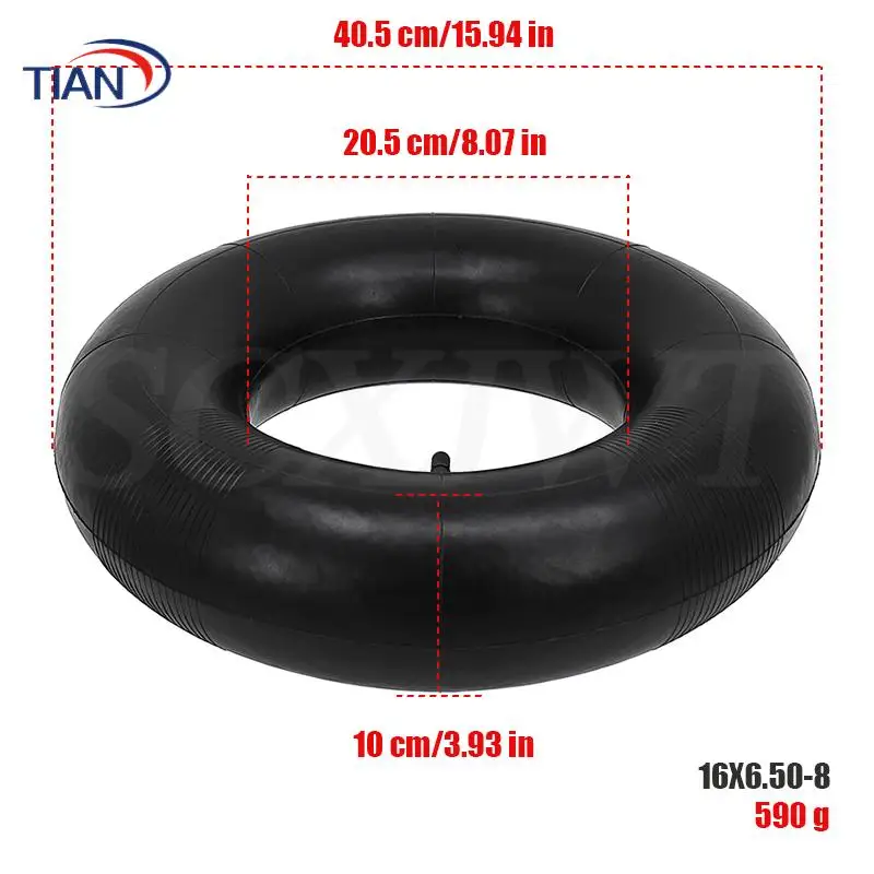 NEW 16 Inch 16x6.50-8 Inner Tube Suitable for Beach Bikes, Agricultural Snow Bikes, Patrol Bikes, 6.50-8 Inner Tube Inner Belt