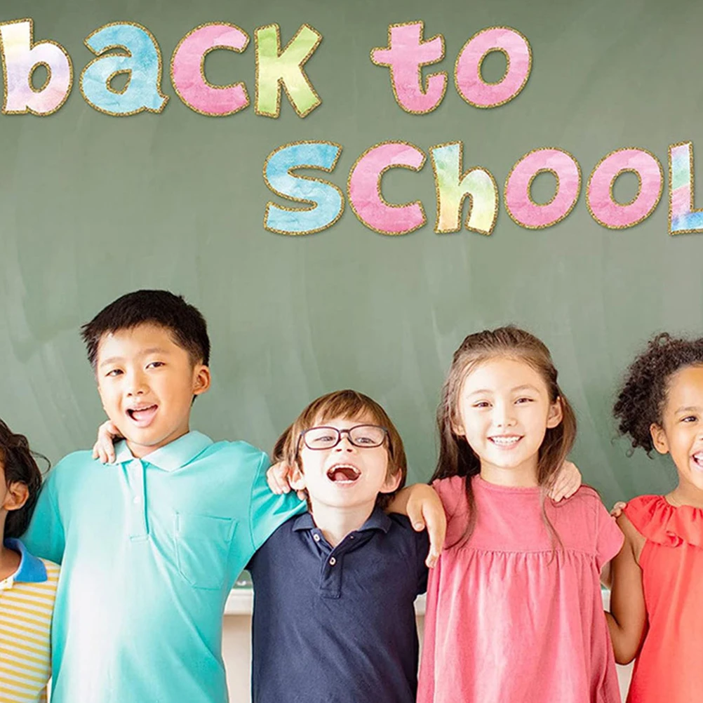 

1 set 1 Set Watercolor Alphabet Paper Letters For Bulletin Board Classroom Decor Large Cutout Letters Summer Theme Party Wall