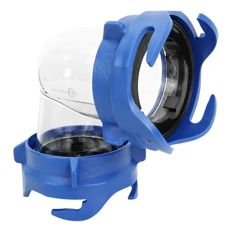 Durable Leakproof Connection 90 Degree RV Tote Tank Adapter Clear Sewer Hose Elbow For Camping Vehicle Trailers