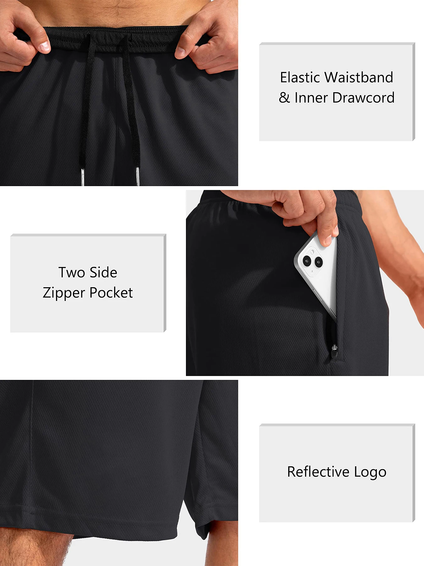 Summer running shorts for men, professional marathon sports pants for men, quick-dry fitness sports jogging shorts