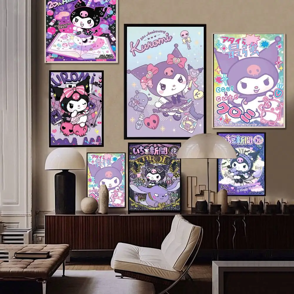 K-Kuromi Classic Vintage Posters Whitepaper Prints Posters Artwork Kawaii Room Decor