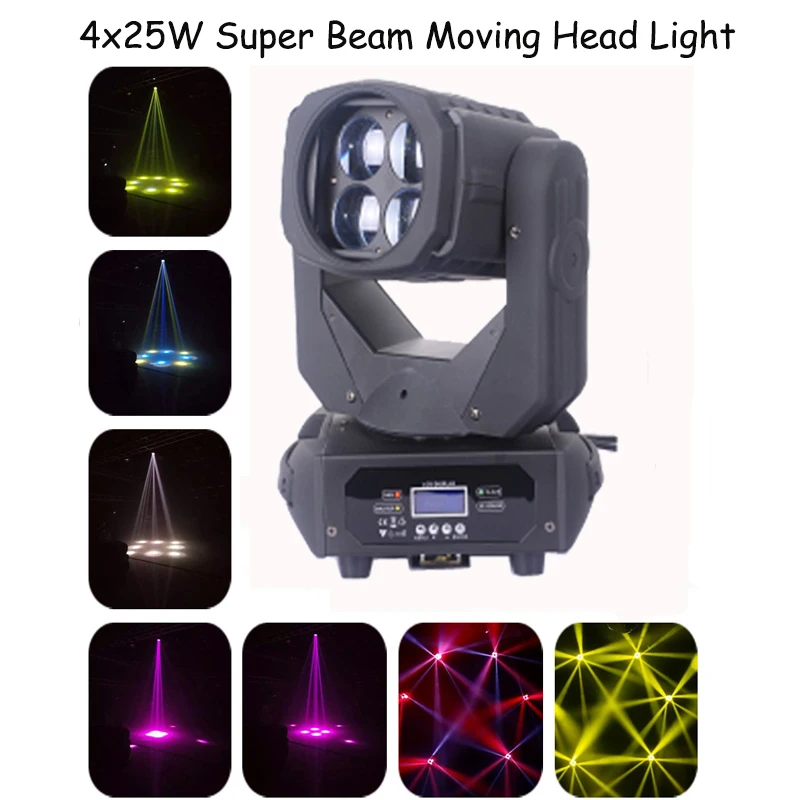 Stage Light 4x25w LED super beam shaking head light KTV bar Disco bar shaking  head light beam V-LM254