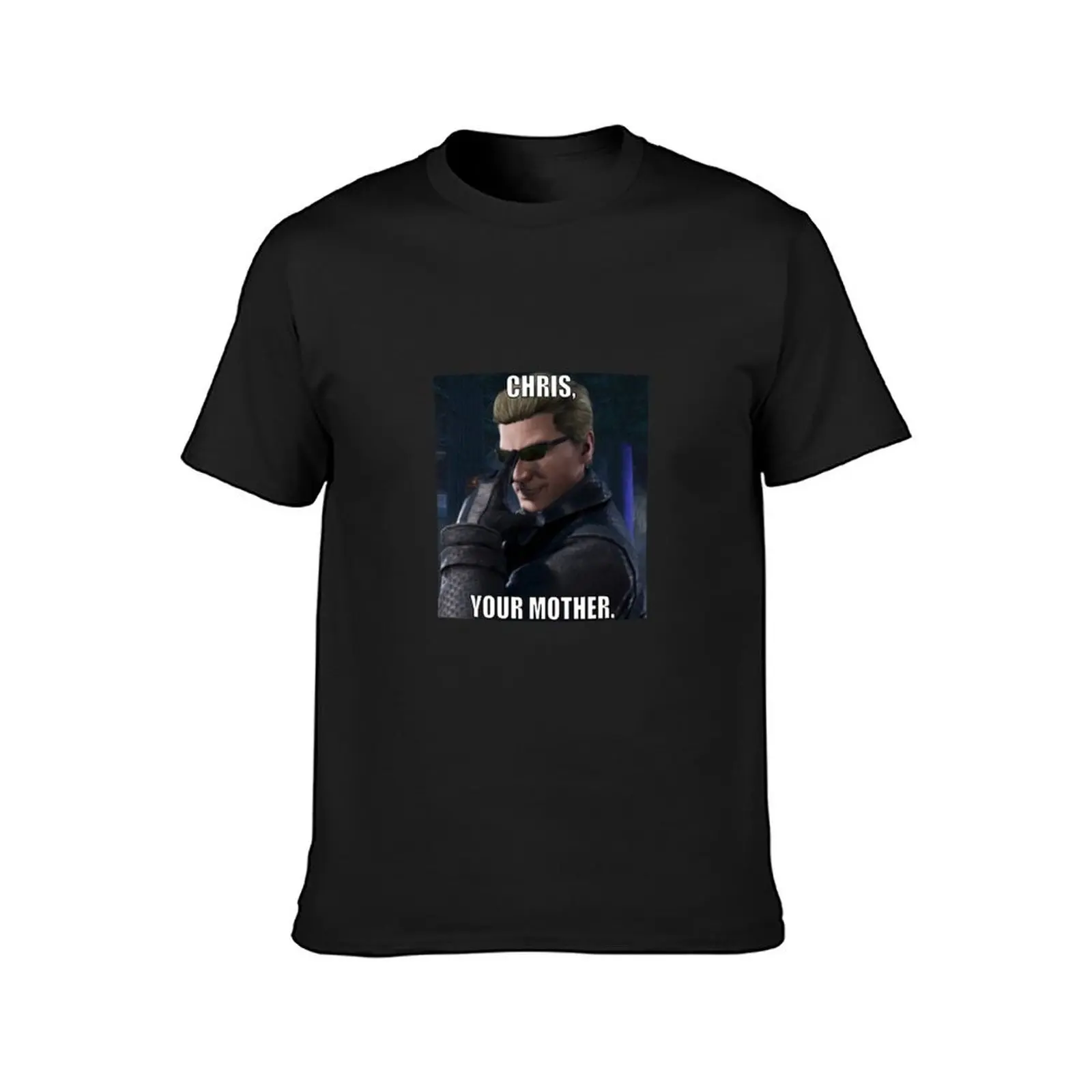 albert wesker your mother meme T-Shirt cute tops quick-drying mens champion t shirts