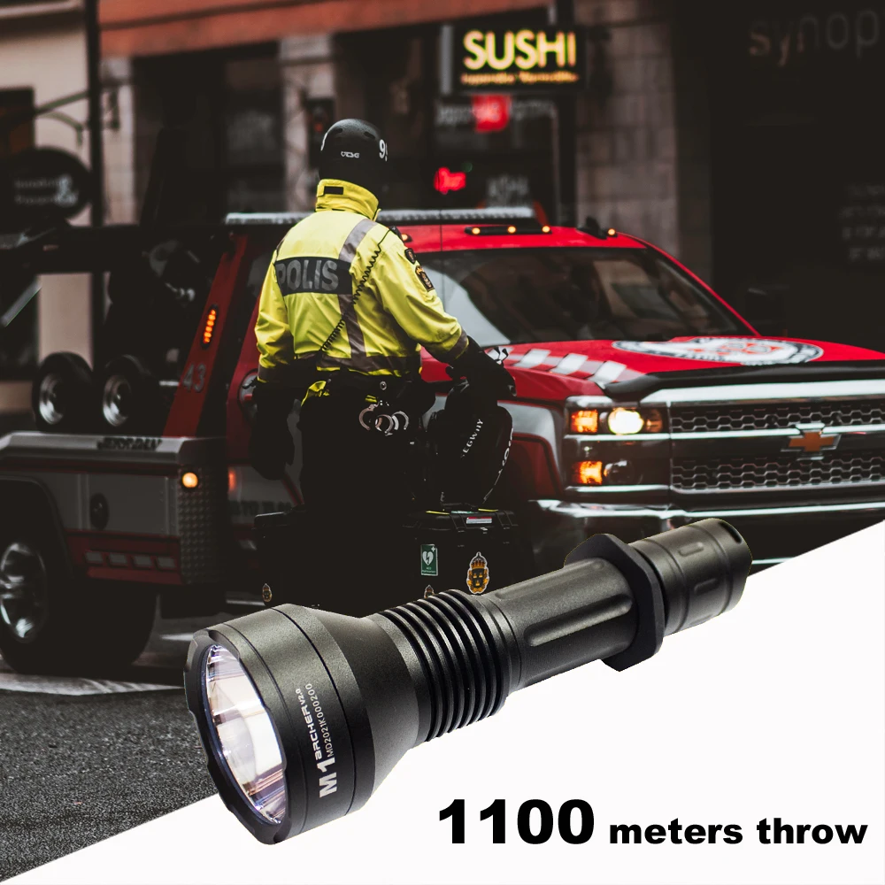 MAXTOCH ARCHER M1 White Beam 1100M+ Long Shooting Distance,Compact Size Simple OperationTactical Flashlight Hunting Torch