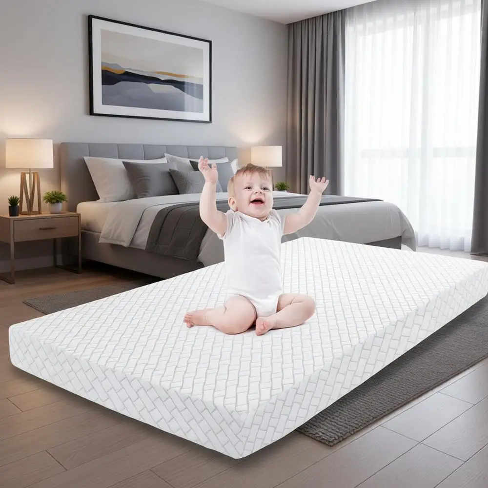 

Portable Breathable Memory Foam Pack 'n Play Mattress with Washable Cover