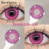 Bio-essence 1 Pair Korean Lenses Popular Color Contact Lenses With Prescription Myopia Lenses Korean Lenses Pink Lenses