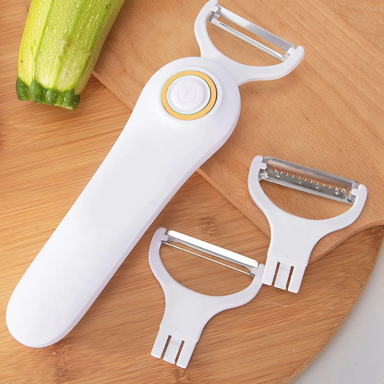 Peeler Handheld USB Rechargeable Fruit Vegetables Peeler with 3 Cutter Heads