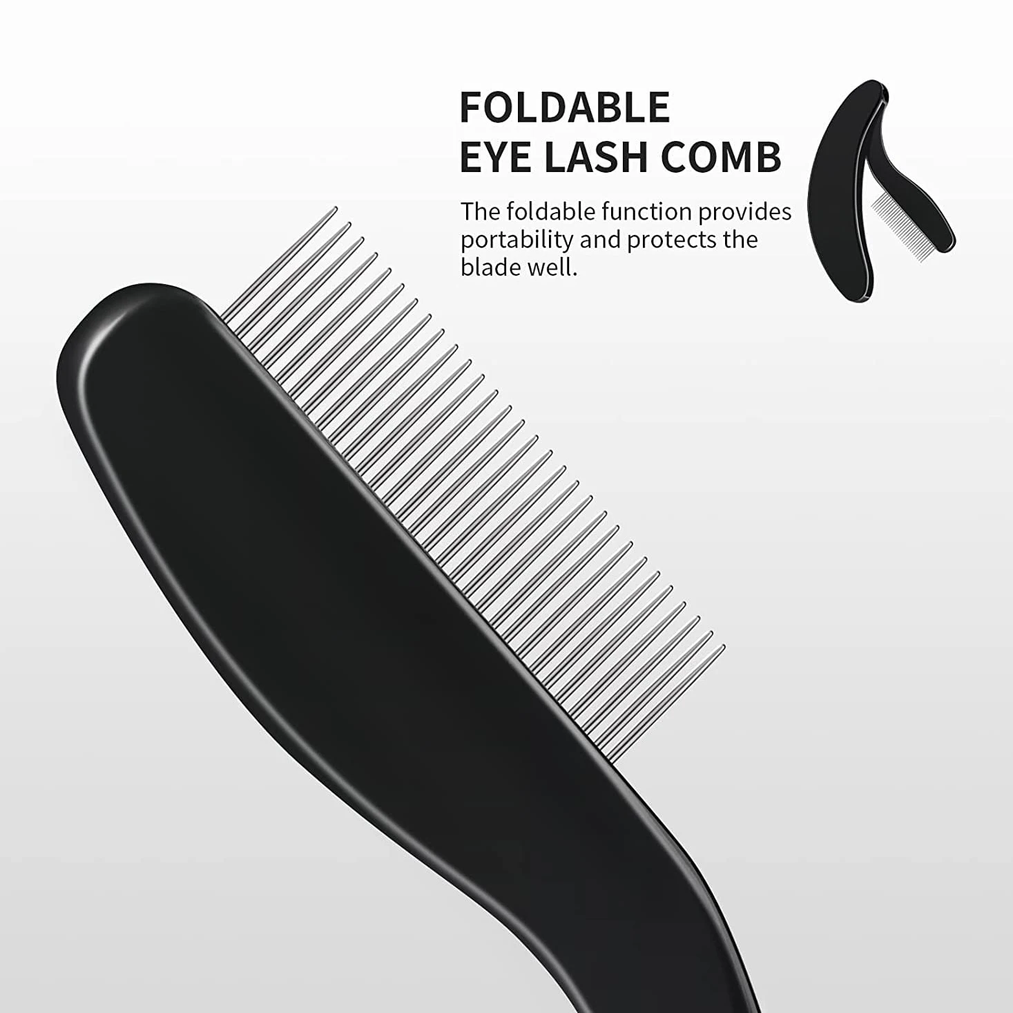 Séparateur de peigne à cils pliable, applicateur de Mascara à sourcils, définisseur de cils, outil de brosses cosmétiques conçu en Arc