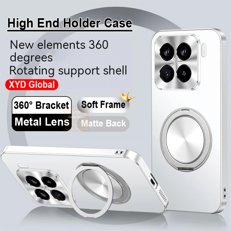 

For Xiaomi 15 Pro Case Magnetic Holder Ring Cover For Xiaomi 15 Pro Mi Mi15 Phone Case Shell 360 Bracket Stand Fashion