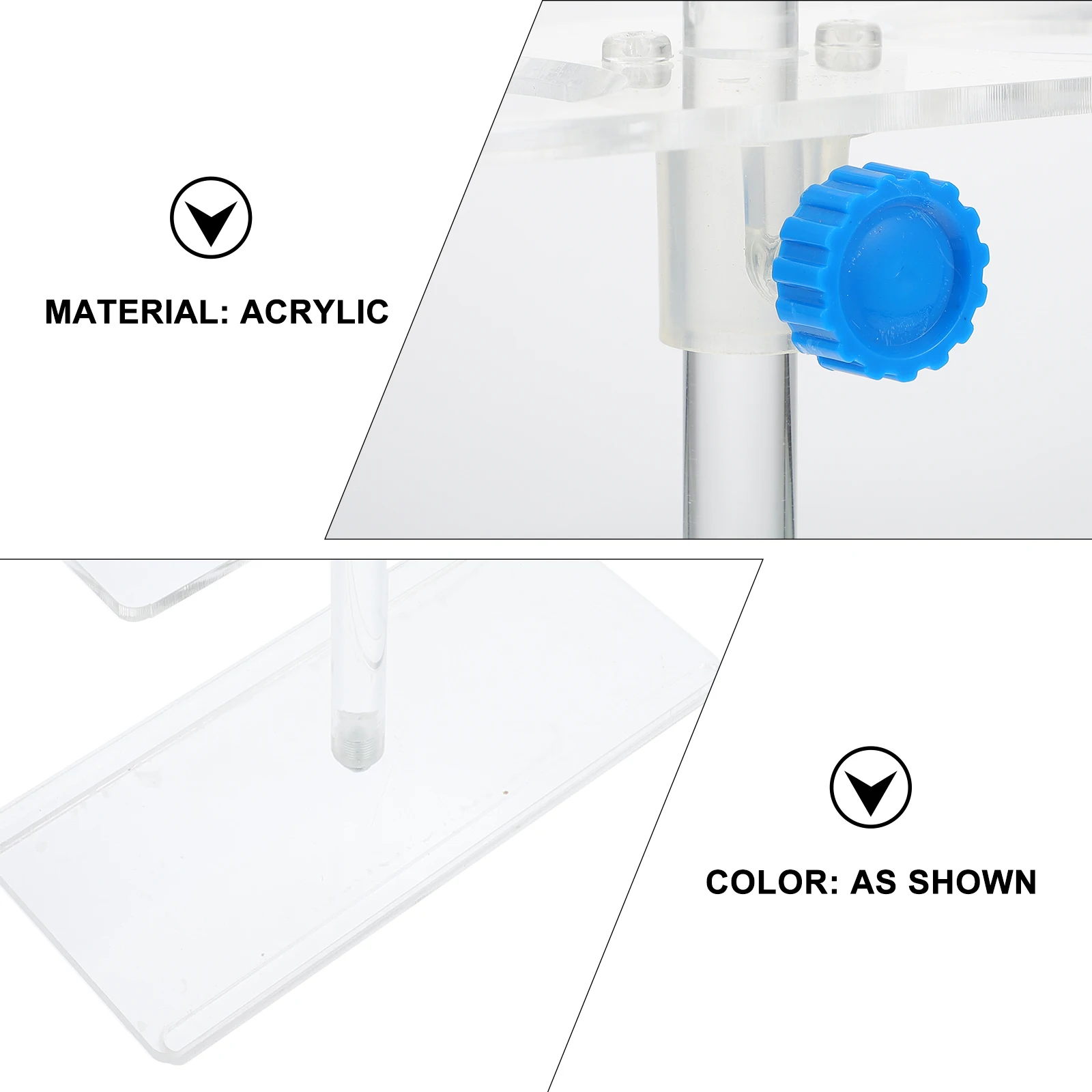 

Acrylic 2-Hole Funnel Stand Practical Adjustable Holder Rack for Funnels Laboratory Experiment Supplies Funnel Stand