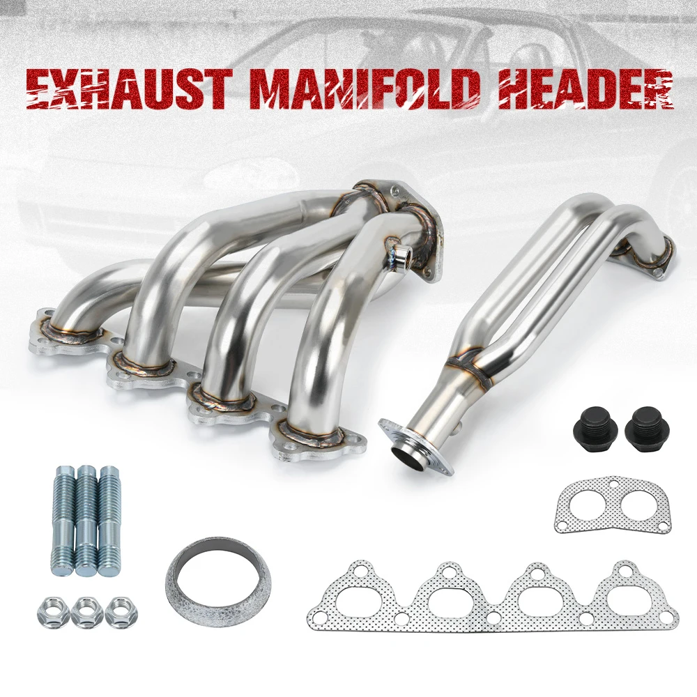 Stainless Steel Exhaust Manifold Header For 88-00 Honda Civic For 88-91 Honda CRX D-Series EJ EG EH EK / SOHC EF EK EM D15 D16