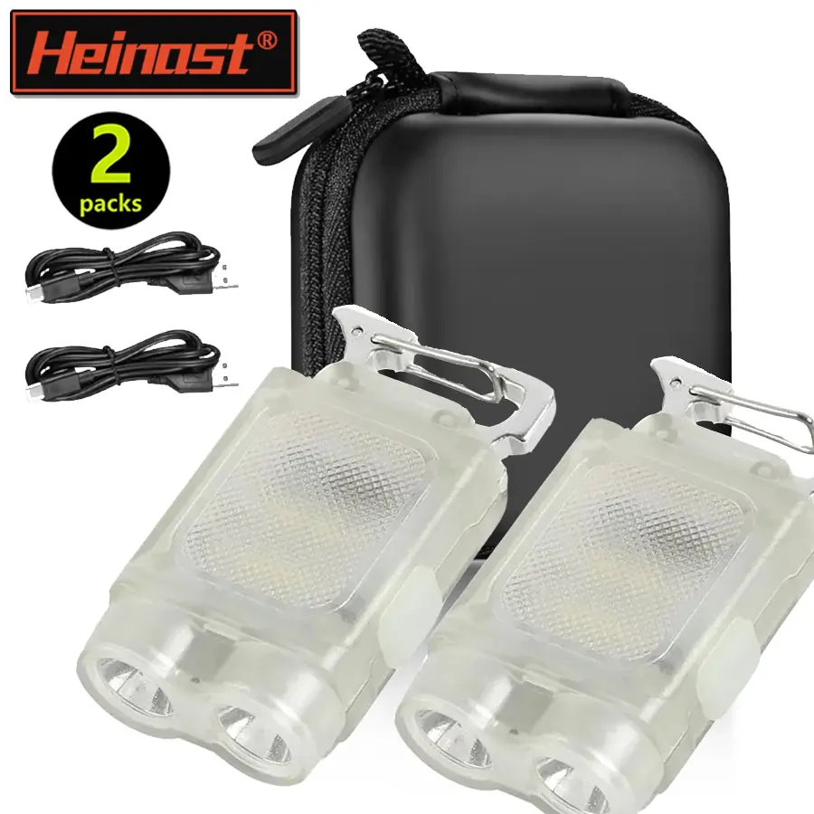 

Personal Defense Articles Self-defense Supplies Mini EDC Keychain Light Rechargeable Fluorescent Flashlight Magnetic Hat Lamp