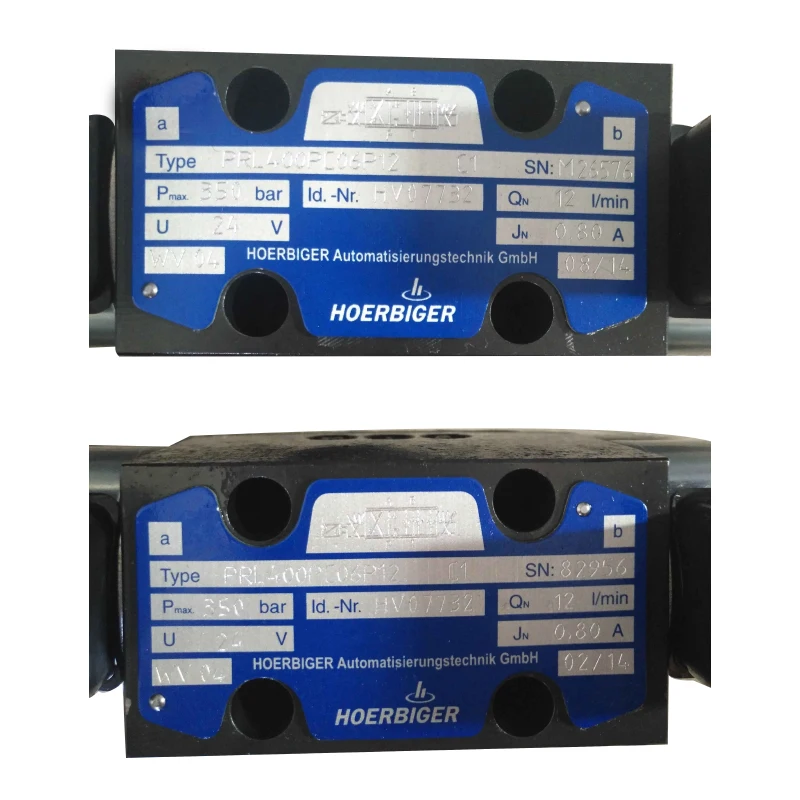 

HOERBIGER HAWE hydraulic valve PRL PIL PRL500 PRL400 PIL400/500 series PRL400PC06P18-416 Proportional solenoid directional valve