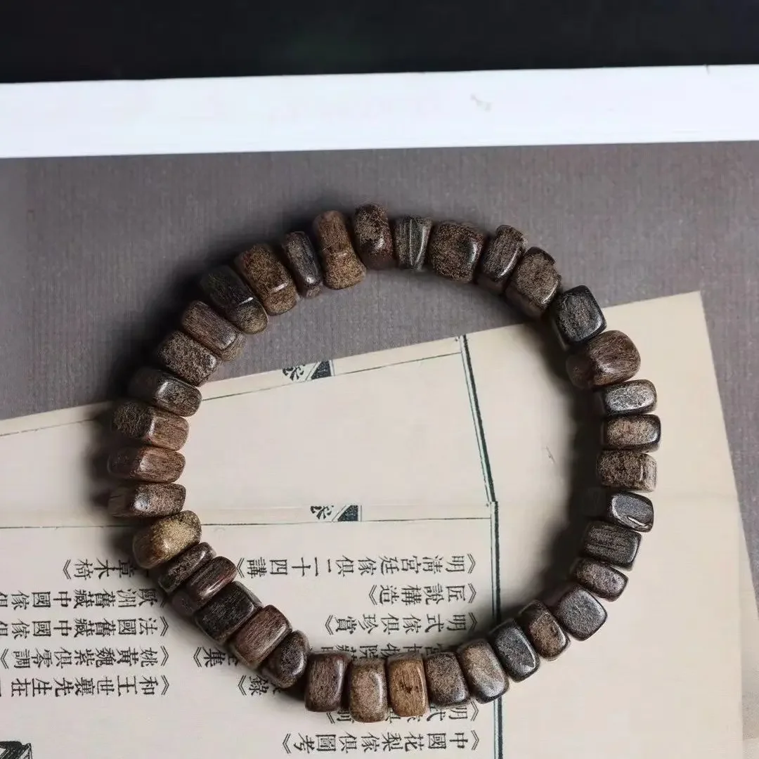 Hot Sale Natural Agarwood Bracelet Men's and Women's Boutique Fashion Oil Formed into Fragrant Wenwan Bracelet Jewelry Gifts