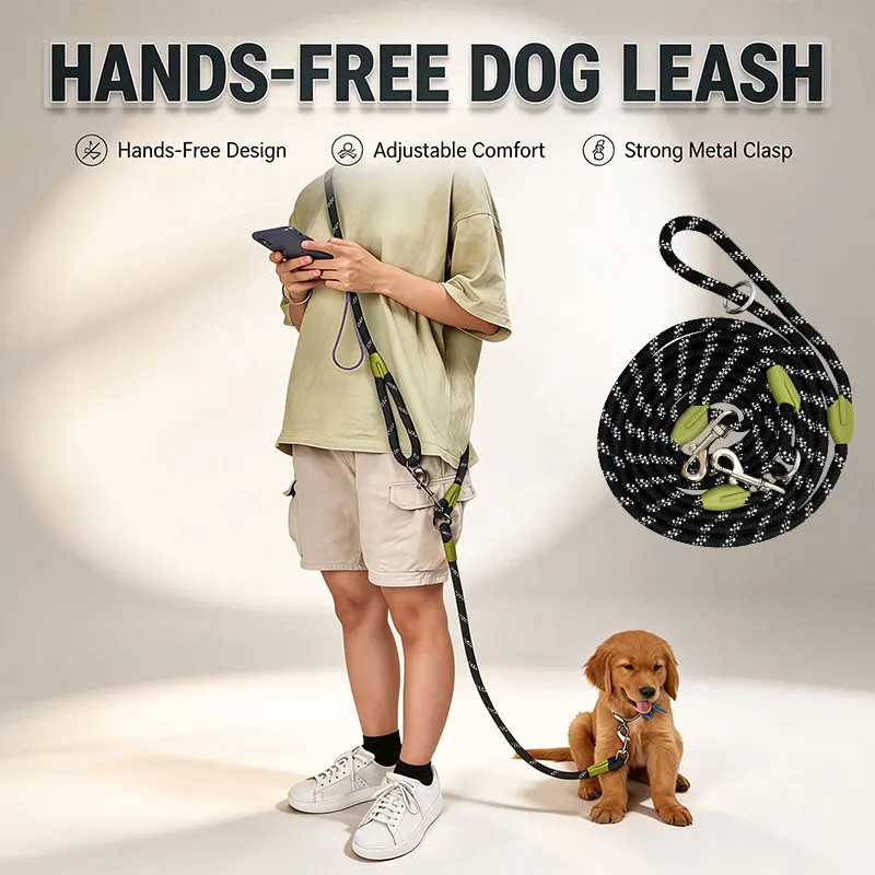 Reflective Strong Dog Leash for Small Medium Large Dogs Pet Leashes Drag Pull Tow Leash for Golden Retriever And More