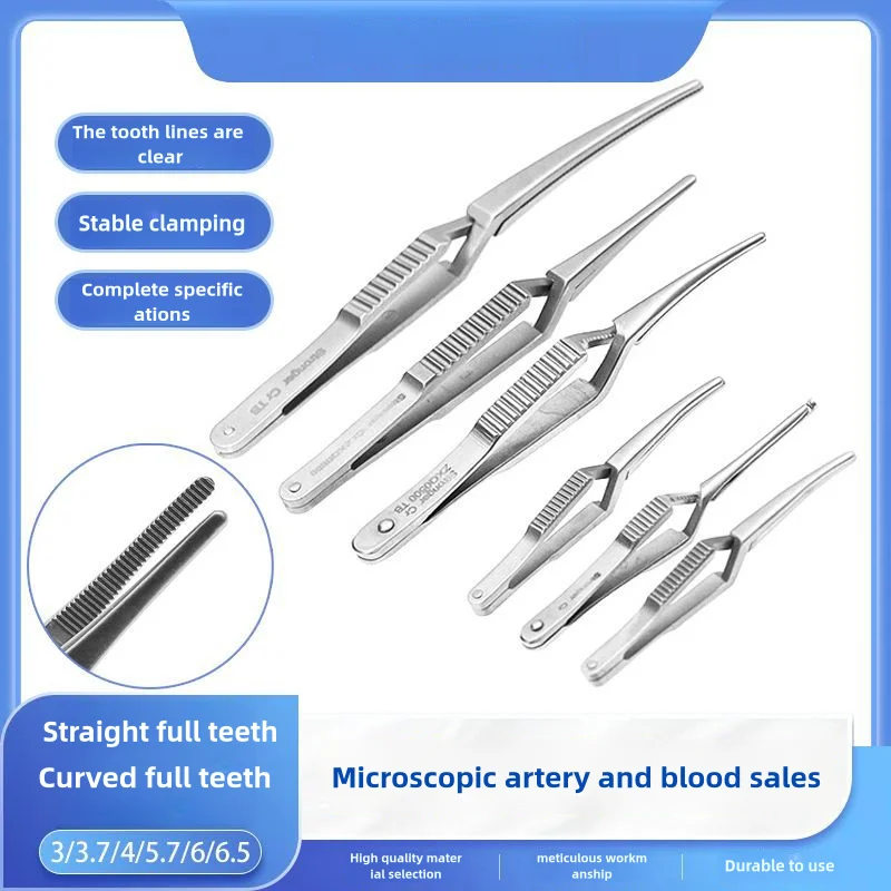 Ophthalmic Instruments Bulldog Clips Vascular Clamps For Surgery Stainless Steel Vascular Straight Clamps