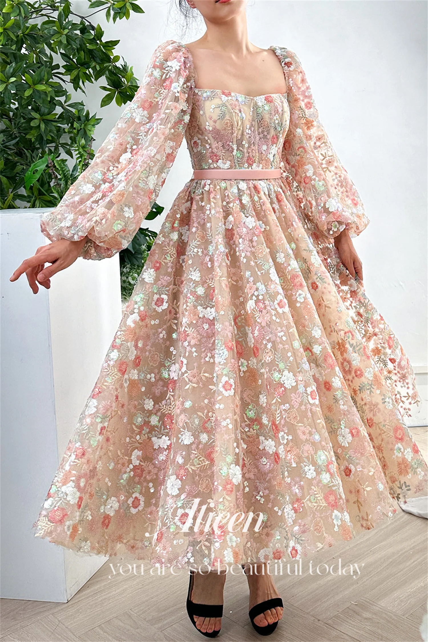 Aileen Luxurious Corset Puff Sleeves Heavy Industry A-line Sweetheart Women's Long Evening Dress Luxury 2024 Party Dresses Prom