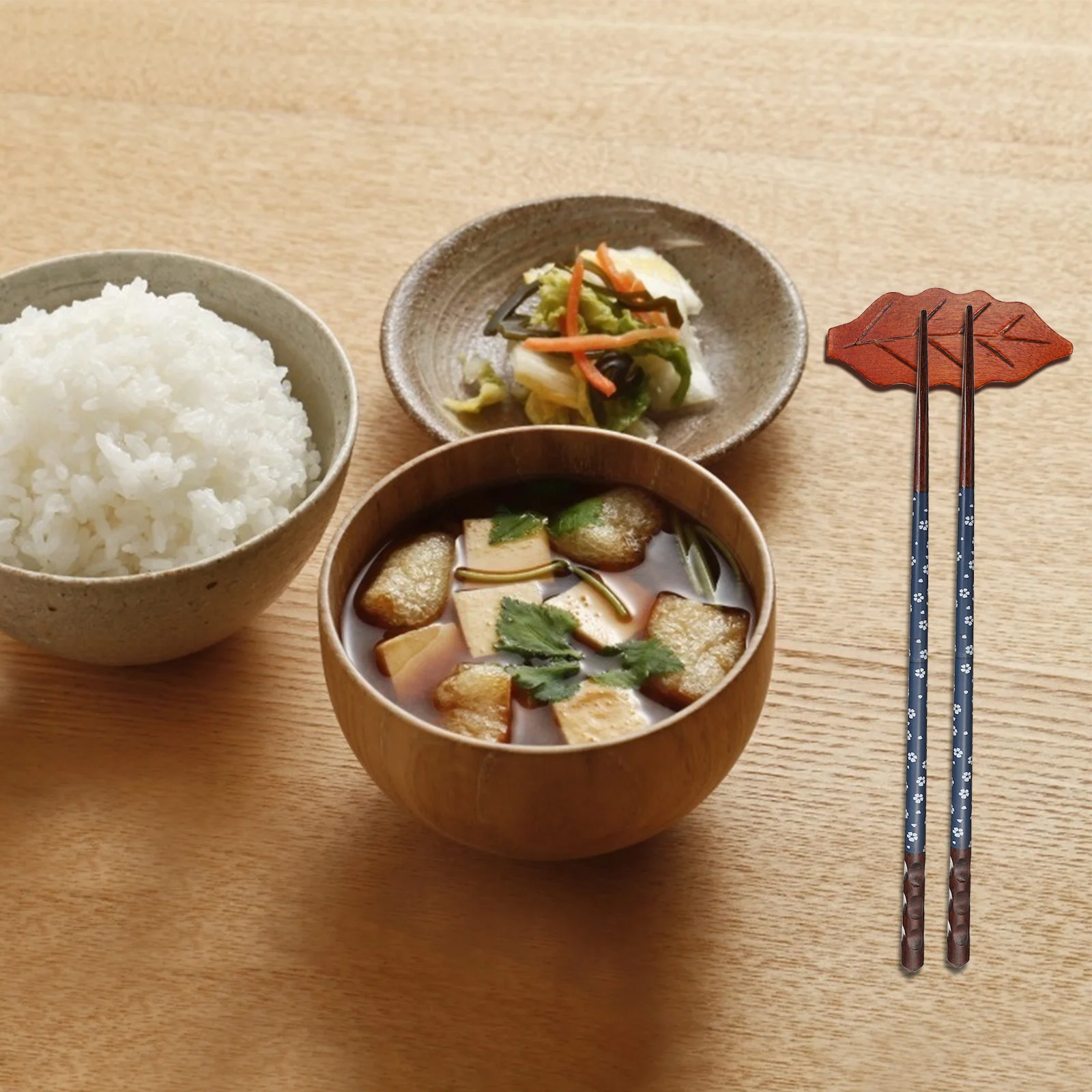 

1Set Wood Tableware Set Wooden Chopsticks Chopstick Holder Lightweight Portable Case for Travel Delicate Chopsticks Holder