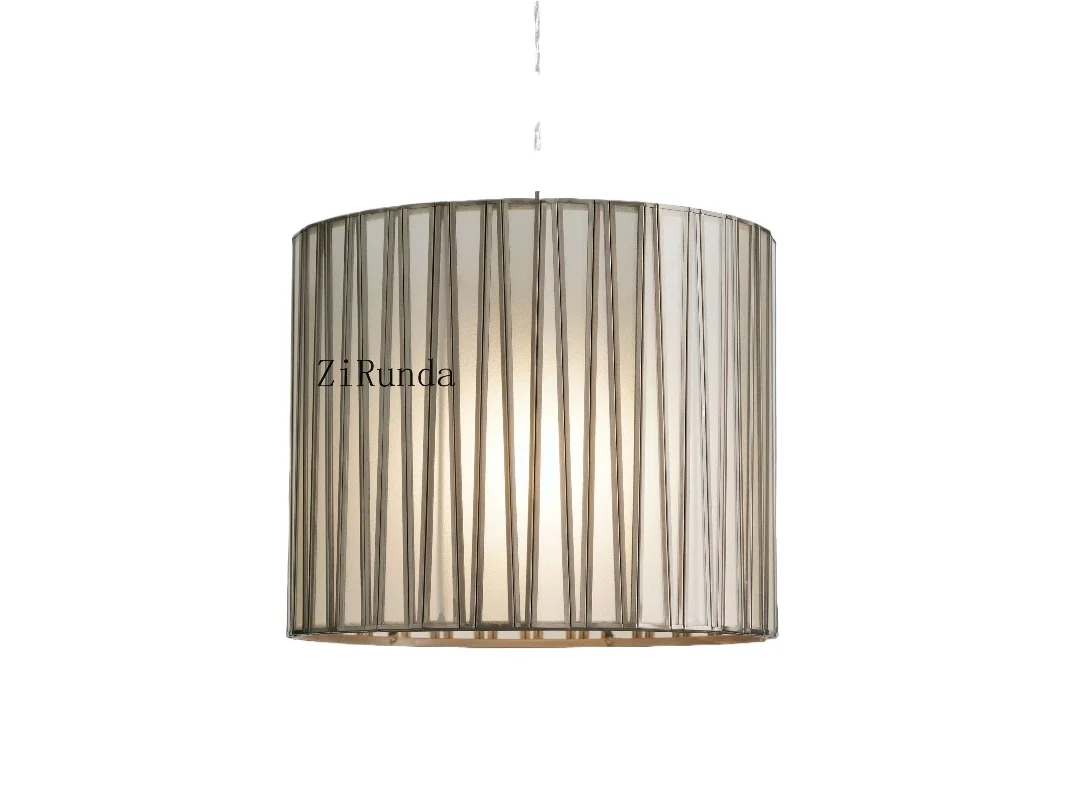 Modern minimalist round steel glass lampshade warm white, suitable for kitchen islands and living rooms, dimmable