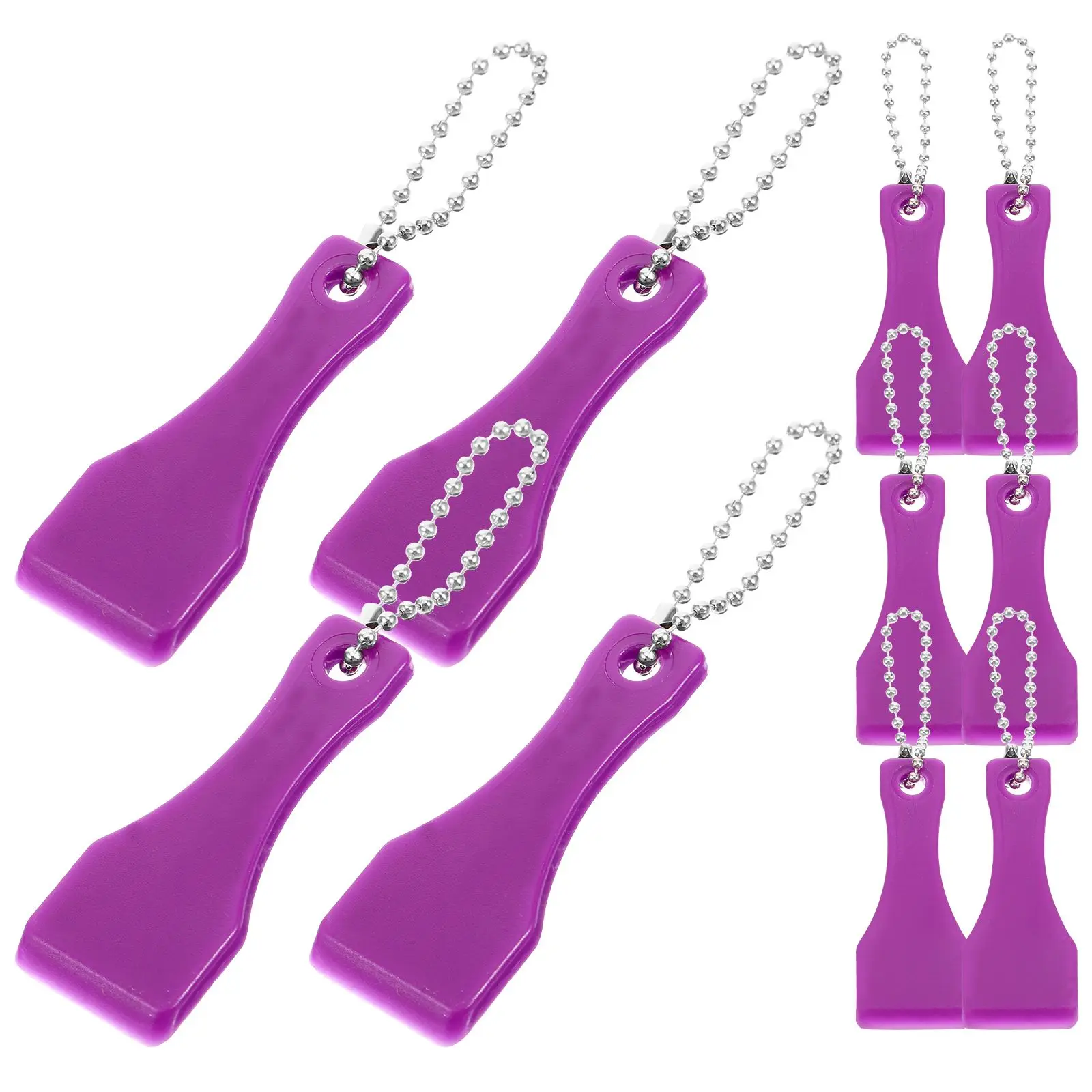 

10 Purple Square Scrapers Sturdy Plastic Lottery Scratch Tool Ticket Card Scraping Safe Use Portable Long Term Storage