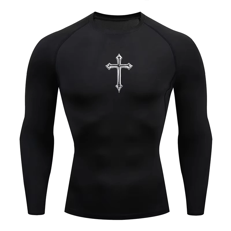 Men Running Compression T-shirt Long Sleeve Sport Tees Gym Fitness Sport Shirts Male Running Trainning Breathable Shirts