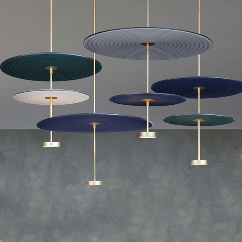 Italy Designer Cotton Pendant Light Creative LED Flying Saucer Lamp Living Dining Room Hanging Lamp Hallway Ceiling Chandelier