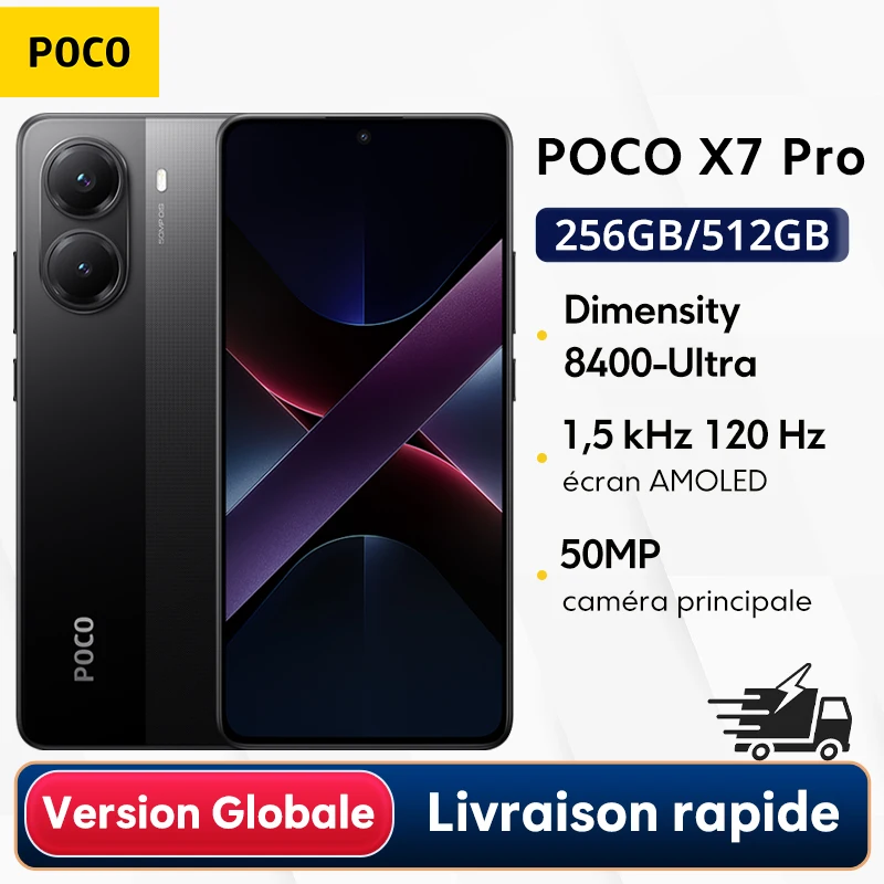 Global Version Poco X7 Pro Smartphone Dimensity 8400-Ultra 90W Hypercharge 6000Mah Nfc 6.67K 120Hz Amoled Display