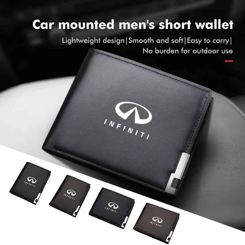 Car ID Card Holder Multi-function Key Bag Leather Wallet For Infiniti JX35 G25 G37 FX FX37 FX50 EX35 EX25 EX37 ESQ M25 M35