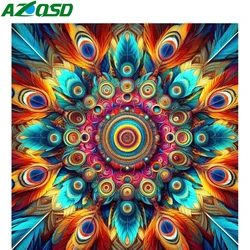 AZQSD Diamond Painting Mandala Flower Cross Stitch Embroidery Floral Mosaic Full Square/Round Drill Picture Of Rhinestones Gift