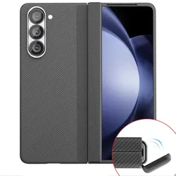 Genuine Aramid Carbon Fiber Magsafe Case for Samsung Galaxy Z Fold 6 5 Matte Ultra Thin Magnetic Central Axis Flip Hinge Cover