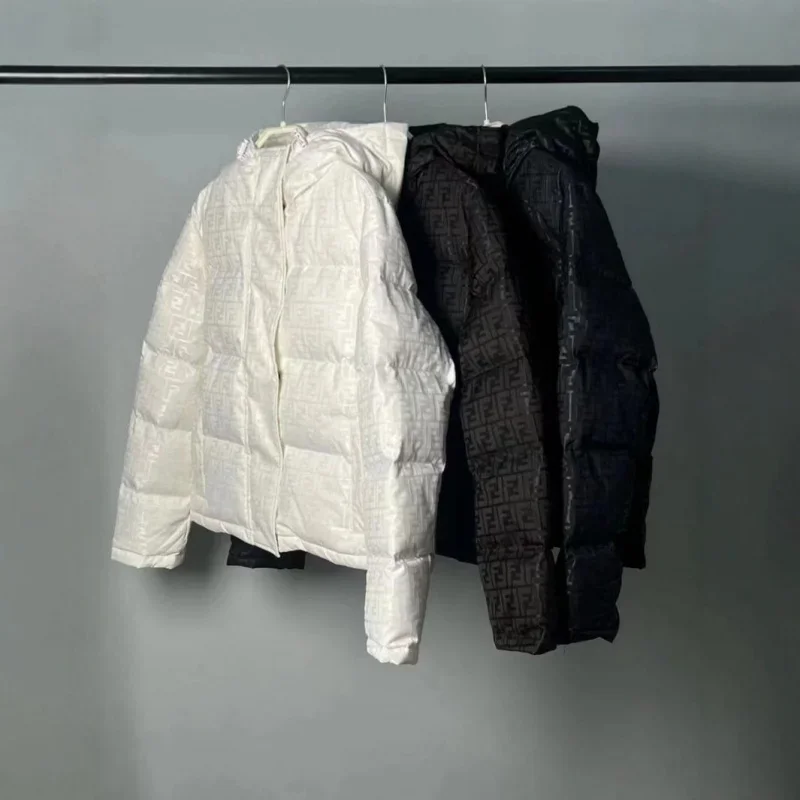 F * nDI Chaqueta de invierno para mujer, chaquetas gruesas negras con cremallera, abrigos acolchados de moda de plumón de ganso 90, chaqueta para