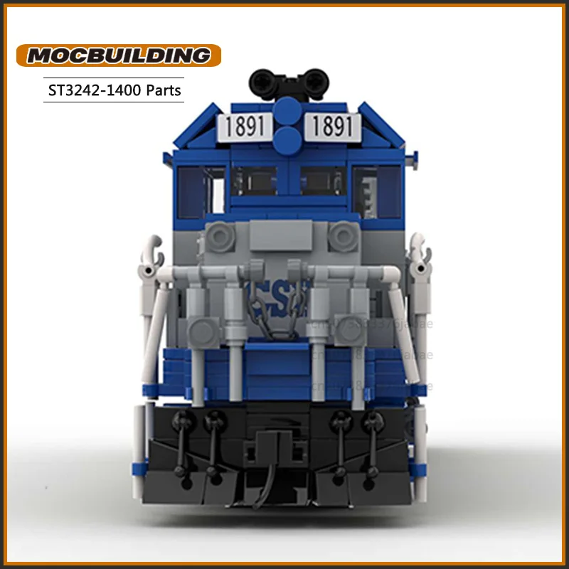 Modèle de train décennie s de construction GE-U-18B MOC City Vehicle Series Briques technologiques DIY Assemblage Modèle Collection Jouets Cadeaux de Noël