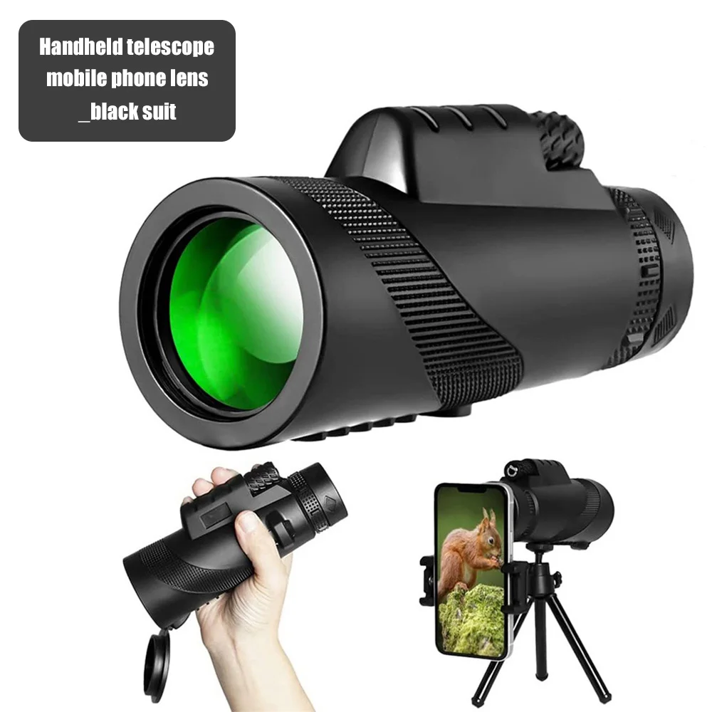 

80x100 Portable Zoom HD 3000M Black Telescope Folding Long Distance Mini Powerful Telescope for Hunting Sports Outdoor Camping