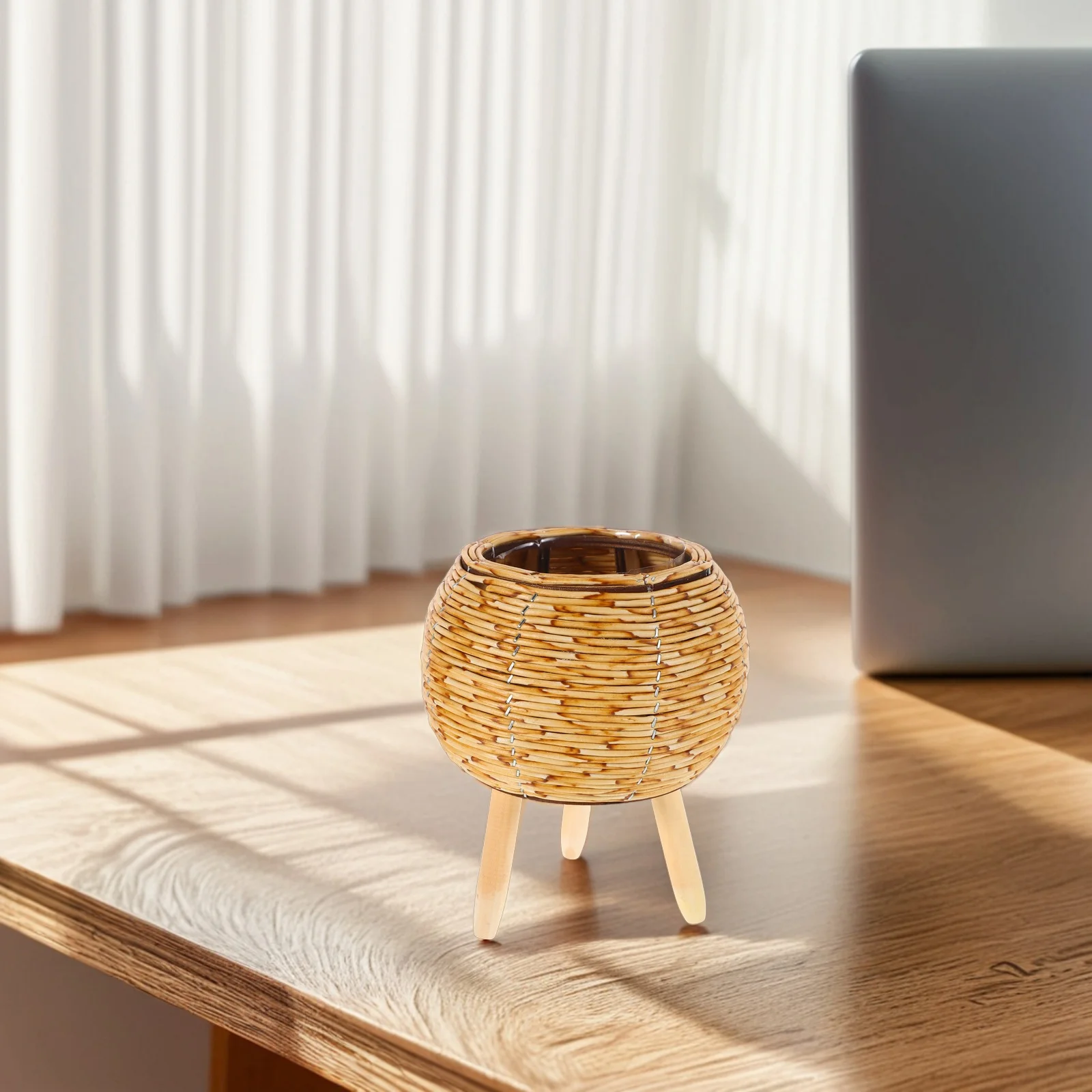 

Woven Plant Shelf Creative Succulent Storage Container For Indoor Plants Organizer Flowerpot Holder Decorative