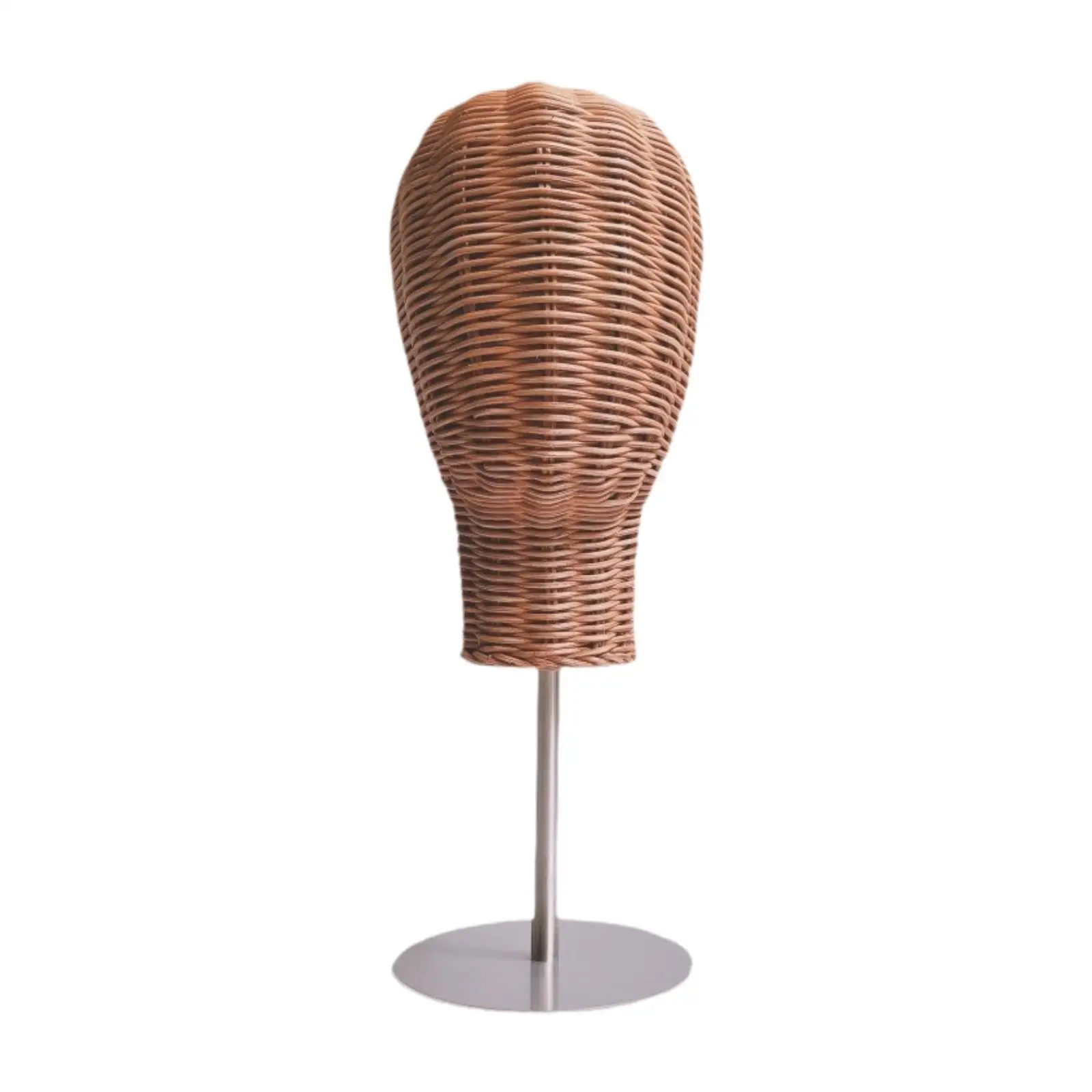 Rattan Mannequin Head Stand Manikin Head Model Unique Hat Storage Wig Display Head Hat Display Stand for Hair Salon Headdress