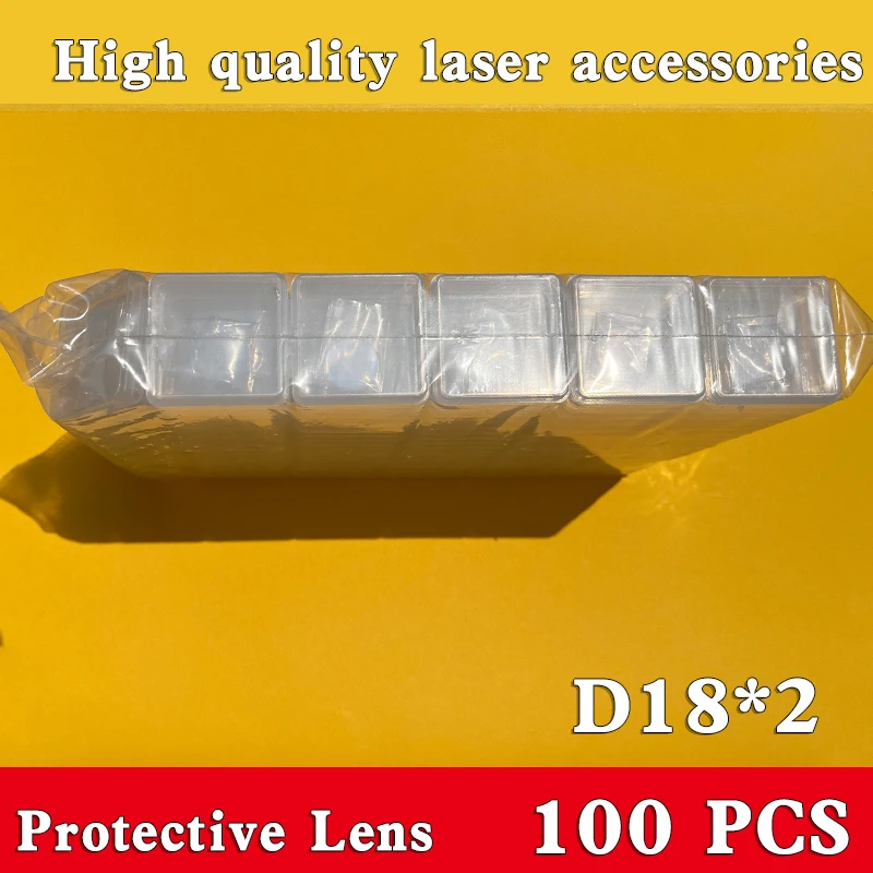 100 Stück Faserlaser-Schutzlinsen 18*2 Optische Linsen Schutzfenster Handlaser-Schweißzubehör CHAO QIANG WEI – Detail 1