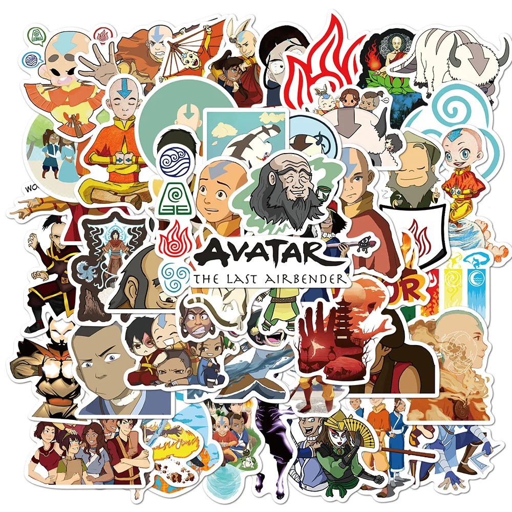 

50Pcs Avatar The Last Airbender Stickers Appa DIY Stickers Scrapbooking Phone Luggage Skateboard Decorative Waterproof Decals