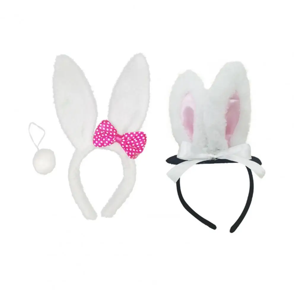 Sombrero de copa de conejo blanco para el día de pascua, disfraz de alicia en el país de las maravillas, Bowler, accesorio para disfraz de March Hare con orejas