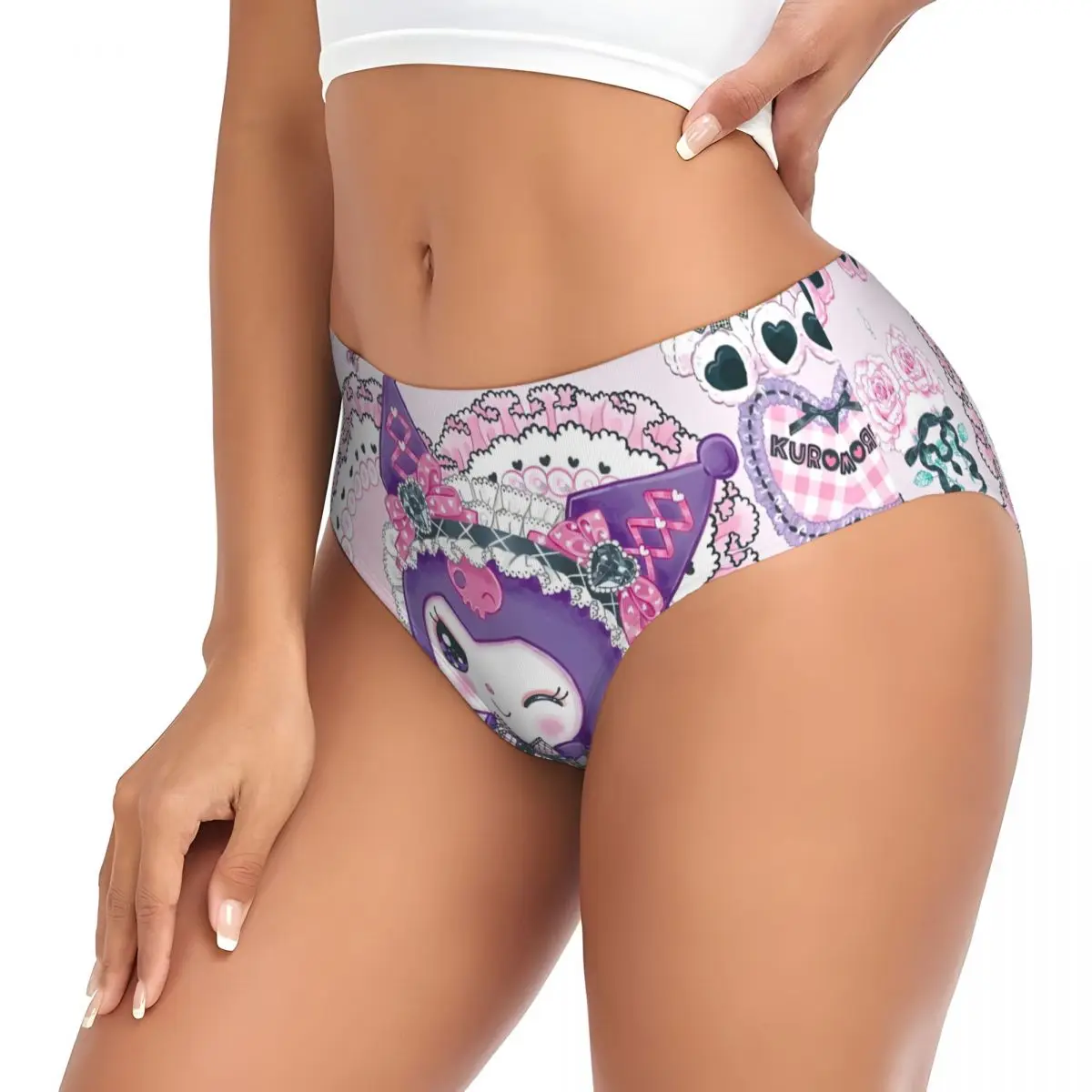 Женские трусики Kuromi с героями мультфильмов Kawaii на заказ, женское дышащее горячее нижнее белье, трусы