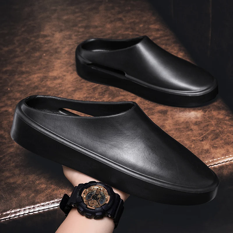 Zapatillas de goma y plástico EVA para hombre, zapatos informales sin cordones, Zapatillas de casa populares de alta calidad, novedad de verano, 2022