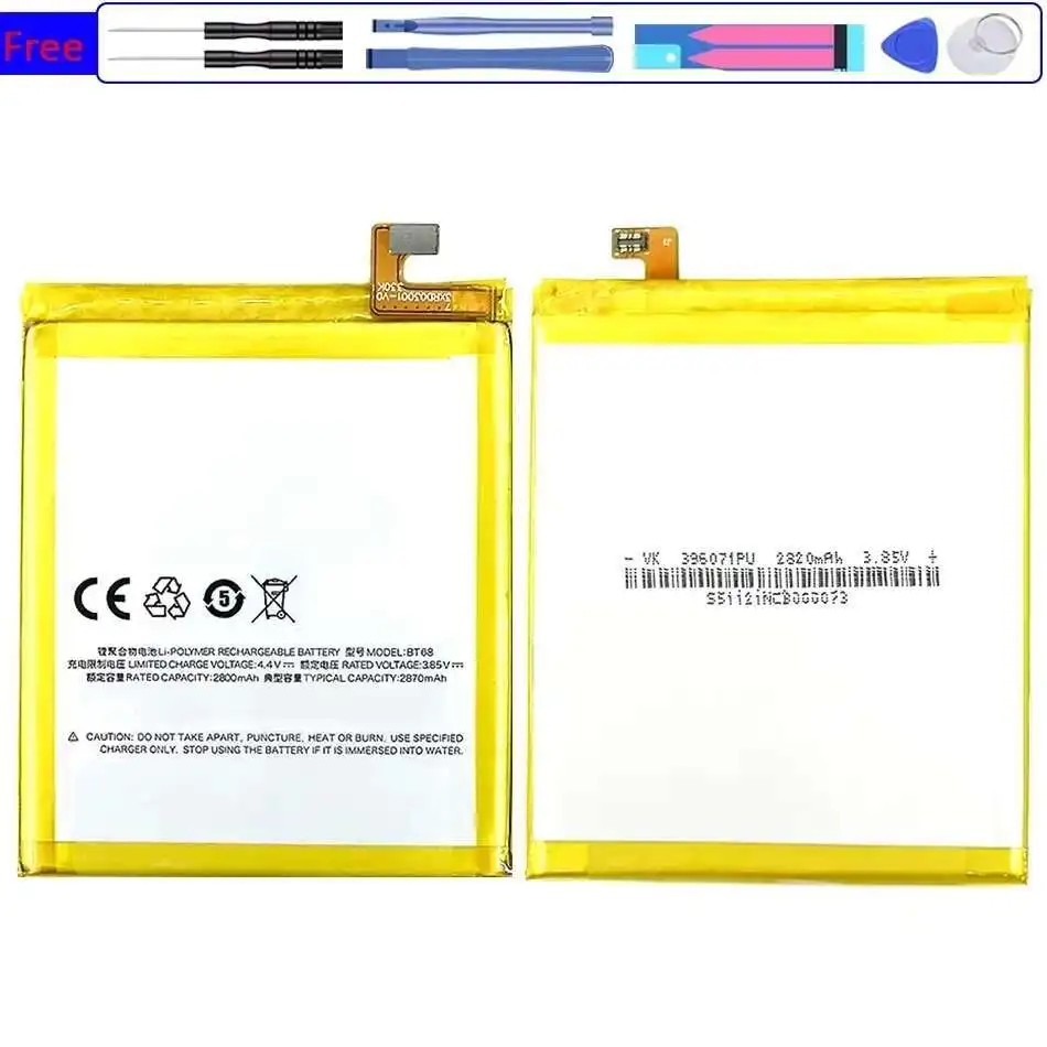 

Reliable Replacement For Meizu M3 M3S M3S Mini Y685Q M688Q M688C M688M M688U Long-Lasting 3000mAh Mobile Phone Battery BT15 BT68
