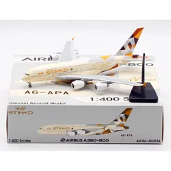 AV4184 Alloy Collectible Plane Gift Aviation 1:400 Etihad Airways Airbus A380 Diecast Aircraft Model A6-APA With Stand +Tractor