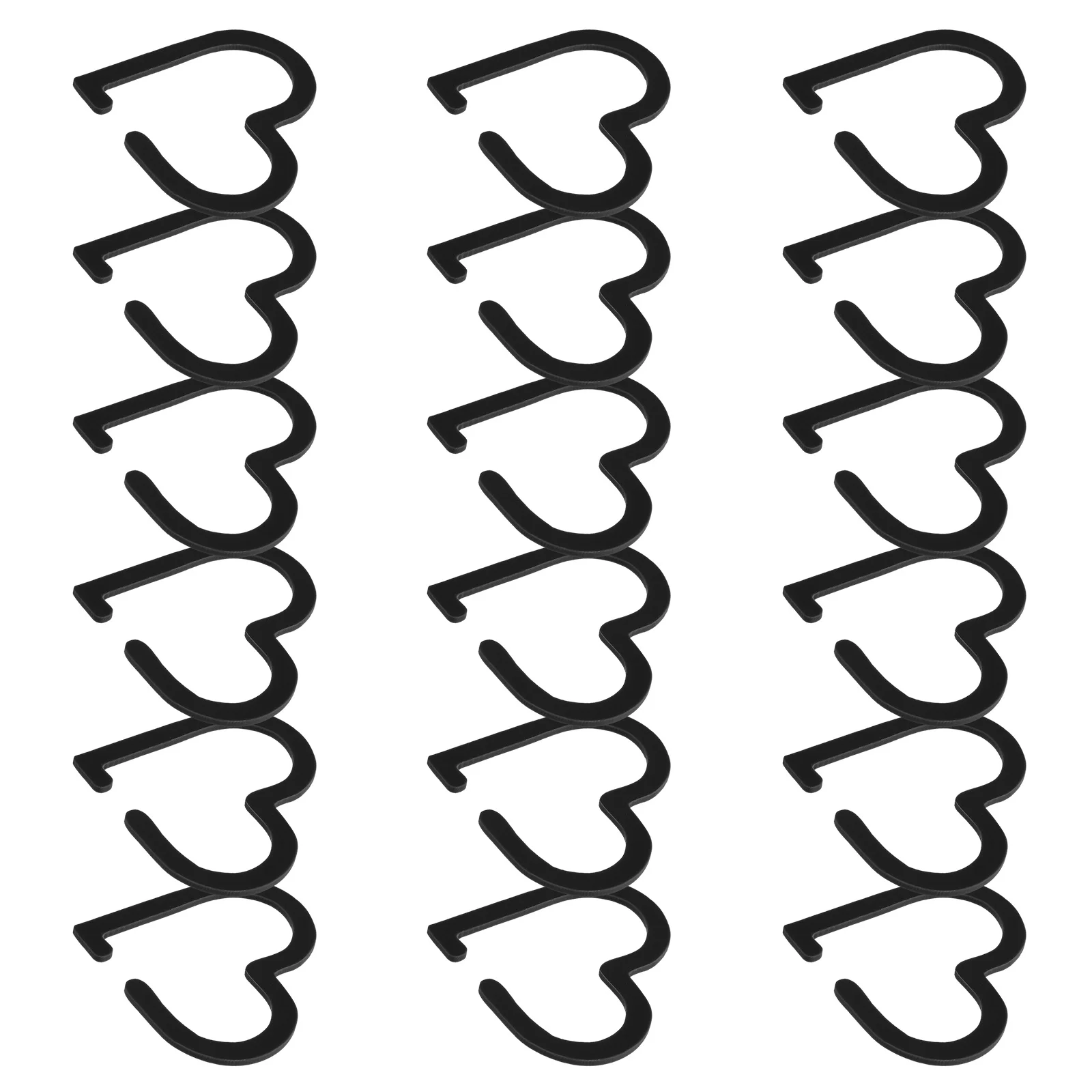 

20Pcs Acrylic Heart Drink Markers Reusable Wine Glass Tags for Wedding Bachelorette Party Decoration Black Heart Drink Markers