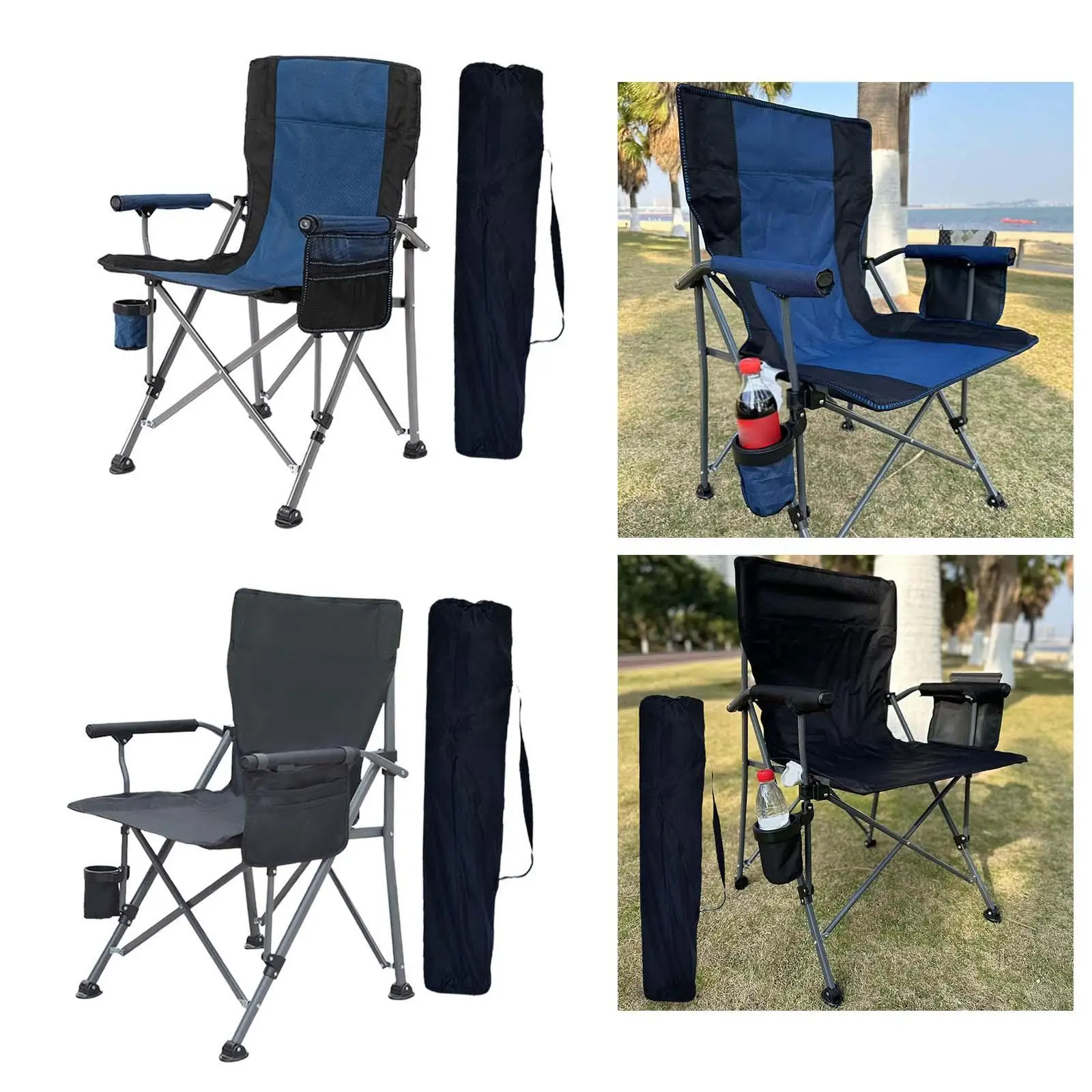 

Складной стул для кемпинга с подстаканником, мебельное сиденье для лужайки для пикника на открытом воздухе
