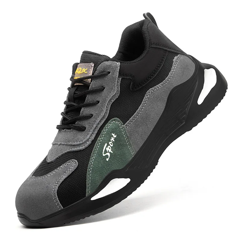 Men's Labor Safety Shoes 2025 Four Seasons Universal Soft soled Breathable Lightweight Labor Safety Shoes Soft soled Men's Shoes