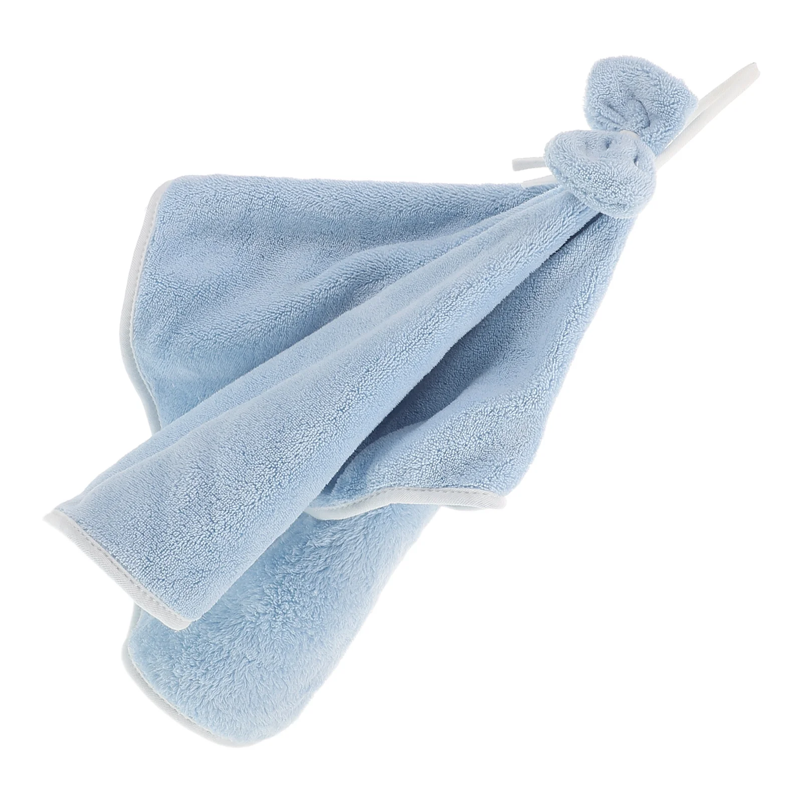 

Thick Coral Fleece Soft Hanging Hand Towels Lintfree Absorbent Quick Drying Cute Bowknot Kitchen Bathroom Cleaning Cloths