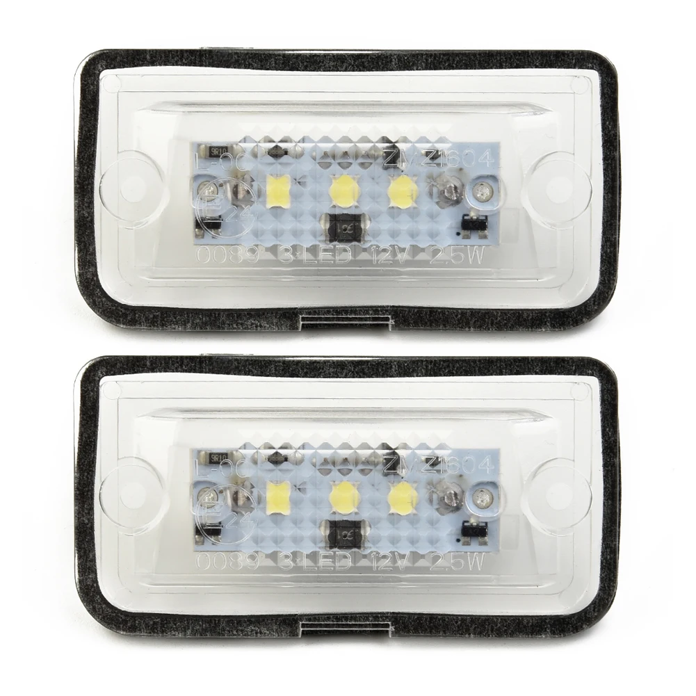 

2pcs Car LED License Plate Lights Error Free LED Number Plate Lamp For Mercedes-Benz C W203 CLK W209 SL R230 KB27 Auto Lamps